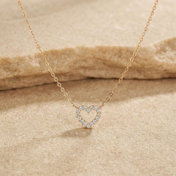Collar Corazón Hueco Plata 925