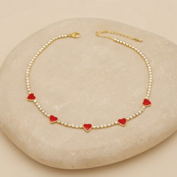 Collar Tira De Corazones