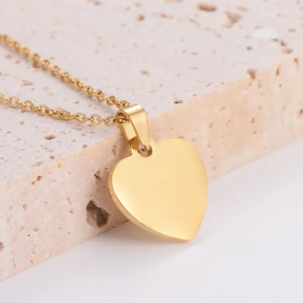 Collar Corazón Para Grabado Laser