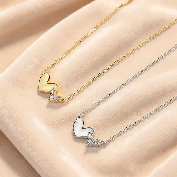 Collar con Forma De Corazón Plata 925