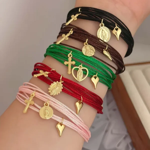 Pulsera De Hilo Religiosa
