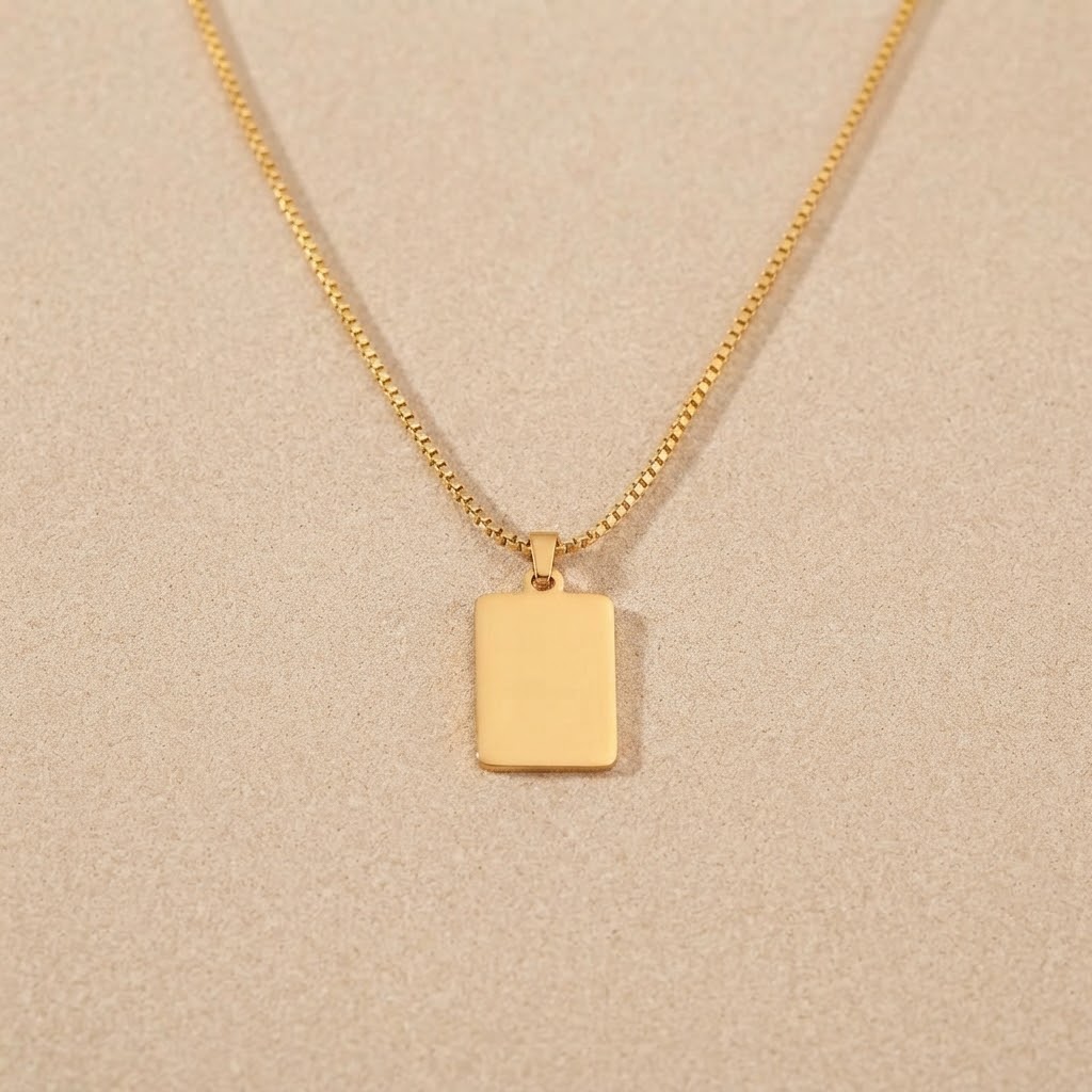 Collar Con Forma Rectangular Para Grabado Laser